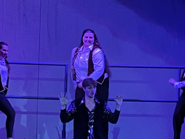 hamptonhawks1's tweet image. What an amazing time we're having at the All-State musical. Skyler Scheidemann is tearing it up on stage!