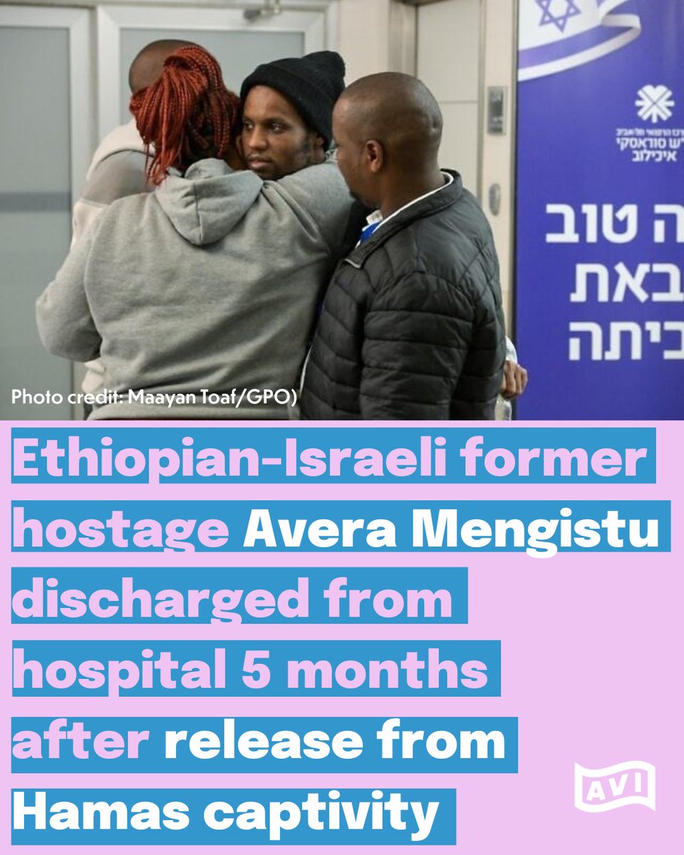 AlliedVoicesIL's tweet image. Avera Mengistu, who was freed from Hamas captivity earlier this year after spending more than a decade as a hostage in the Gaza Strip, was discharged from the hospital on Tues.
Mengistu spent 3,821 days in captivity.
Caption: @TimesofIsrael
#avinews #allyship