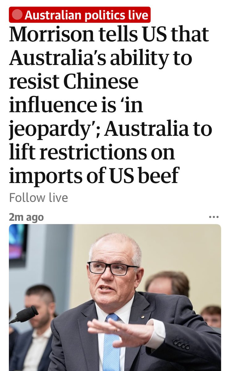 A failed PM now “employed “ in the military/industrial complex running a scare campaign against China, our biggest and most important trading partner. There must be an independent inquiry into AUKUS including how many former politicians are making money advocating for AUKUS.