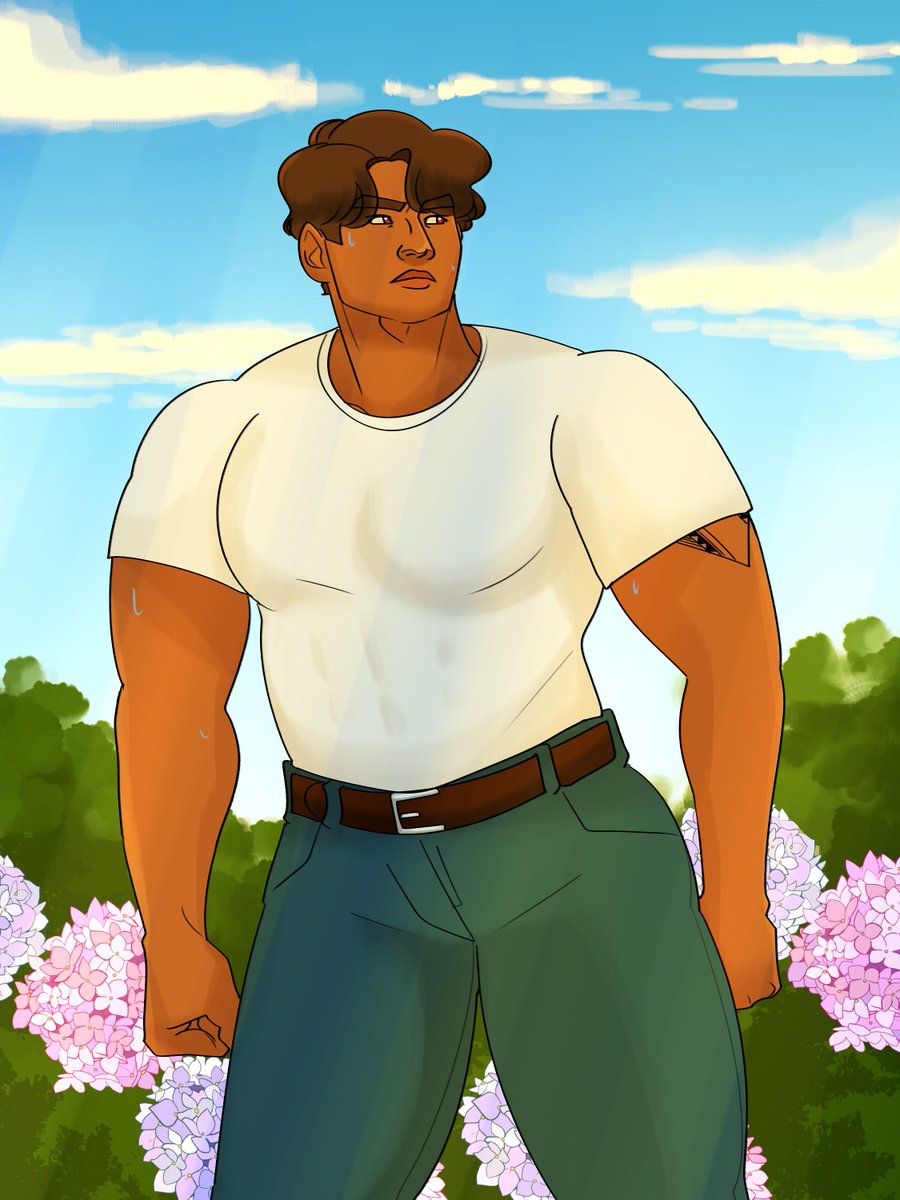 kagebros's tweet image. [#ocs] Tight white shirt and jeans...
