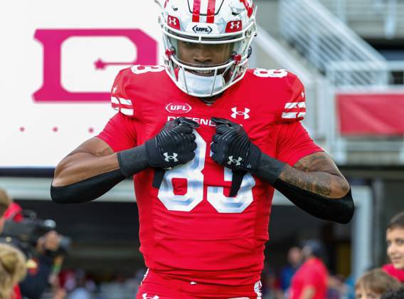 CPaolantonio_'s tweet image. News: @XFLDefenders WR Braylon Sanders worked out for the Washington #Commanders today, per the wire.
Sanders finished the 2025 #UFL season with 17 receptions for 381 yards and three touchdowns in nine games played.