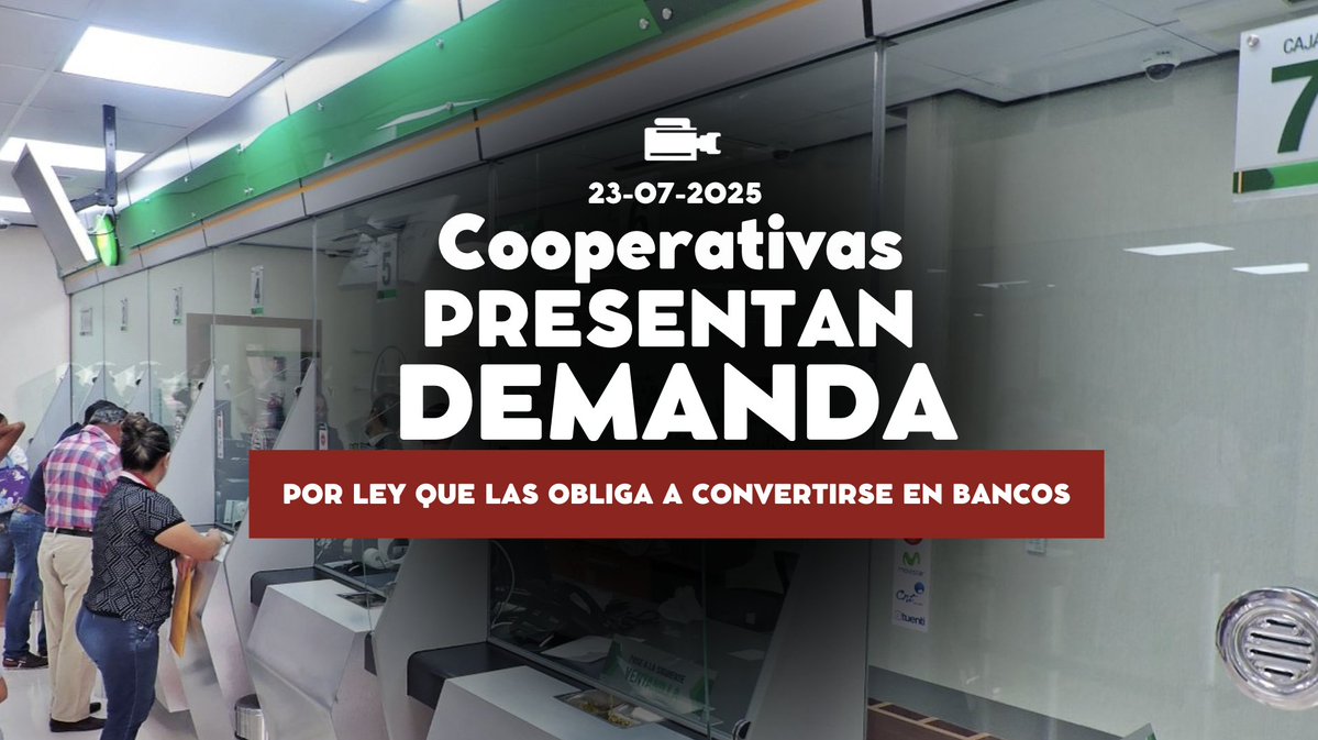 _REDInformativa's tweet image. Las cooperativas rechazaron, este miércoles 23 de julio del 2025, la obligación de convertirse en bancos, a través de una demanda de inconstitucionalidad.
La Asociación de Organismos de Integración del Sector Financiero Popular y Solidario (Asofipse) demandó el 4 de julio la…