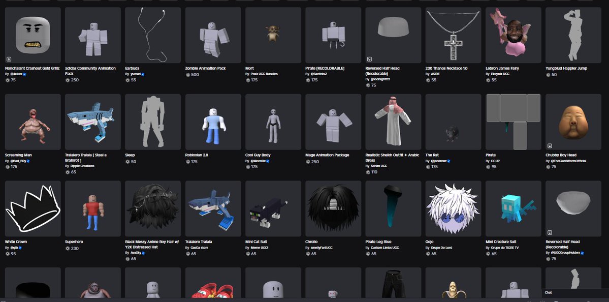 pepfurr's tweet image. i think my roblox marketplace just did a soft reset, cause what the fuck does roblox show to the average new user