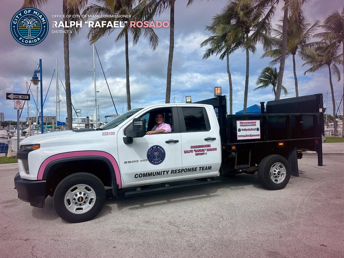 🚛 Meet our new Community Response Team (CRT) truck — tackling dumping, storm prep &amp; more to keep District 4 clean and safe.

🚛 Conoce el nuevo camión CRT — limpieza, eventos y respuesta rápida en el Distrito 4.