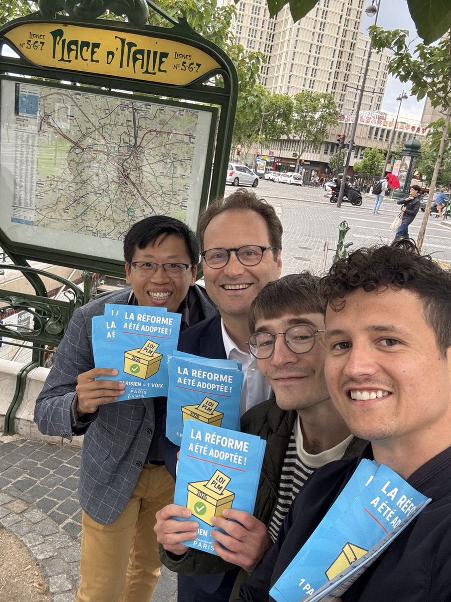 SylvainMaillard's tweet image. Ce soir dans le 13e arrondissement avec @leo_allaireUE et son équipe pour échanger avec les parisiennes et parisiens sur le nouveau mode de scrutin #PLM.
Plus de démocratie, pour qu’enfin :
1 parisien = 1 voix !
#Paris13 #Renaissance