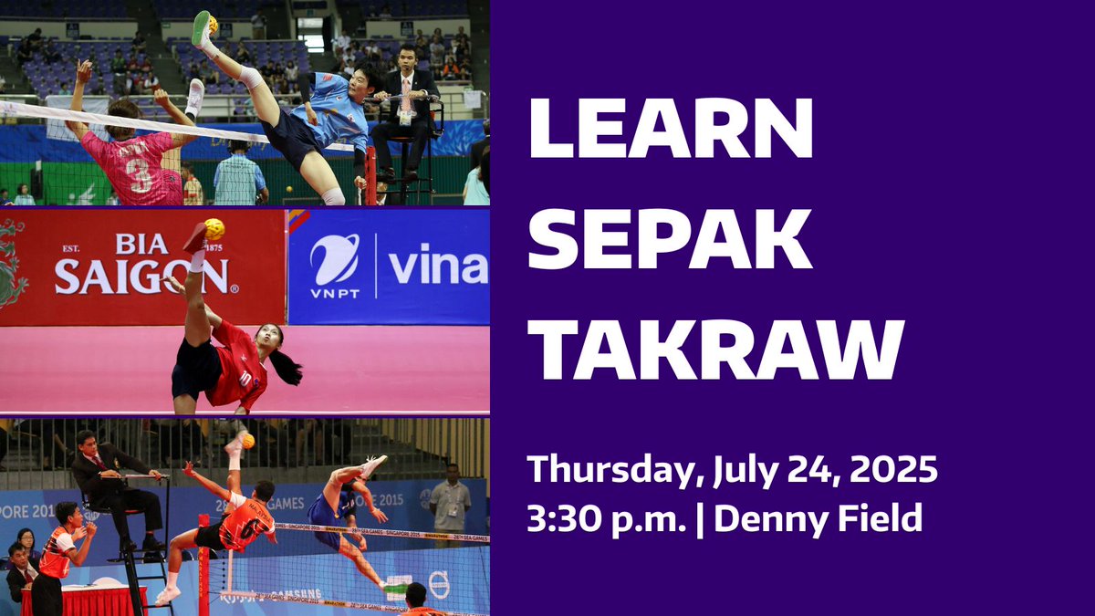 csead_uw's tweet image. Ever heard of Sepak takraw? It’s like soccer meets volleyball ... but with flips

Join us tomorrow and experience a live demonstration with members of the U.S. Men&apos;s National Team

3:30 p.m. | @UW Denny Field
Register at bit.ly/uw-takraw

@UWArtSci @UWAthletics