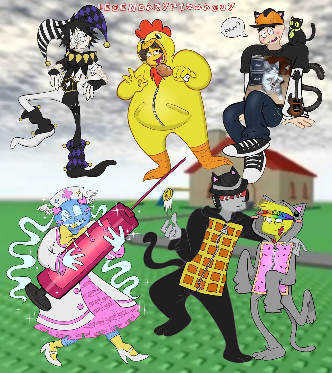 I drew my favorite #forsaken skins! #twotime #shedletsky #builderman #dusekkar #chance #elliot