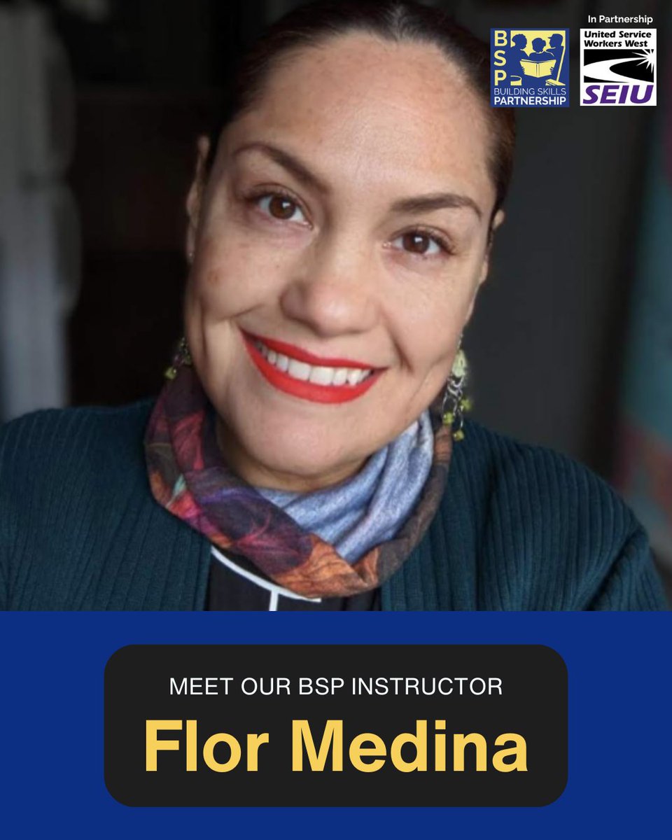 Building_Skills's tweet image. My name is Flor Medina Leal, and I’m proud to have been teaching with Building Skills Partnership (BSP) since 2019. I have led several courses with BSP, including English, Spanish, and the Green Janitor Certification program, supporting workers in building language and…