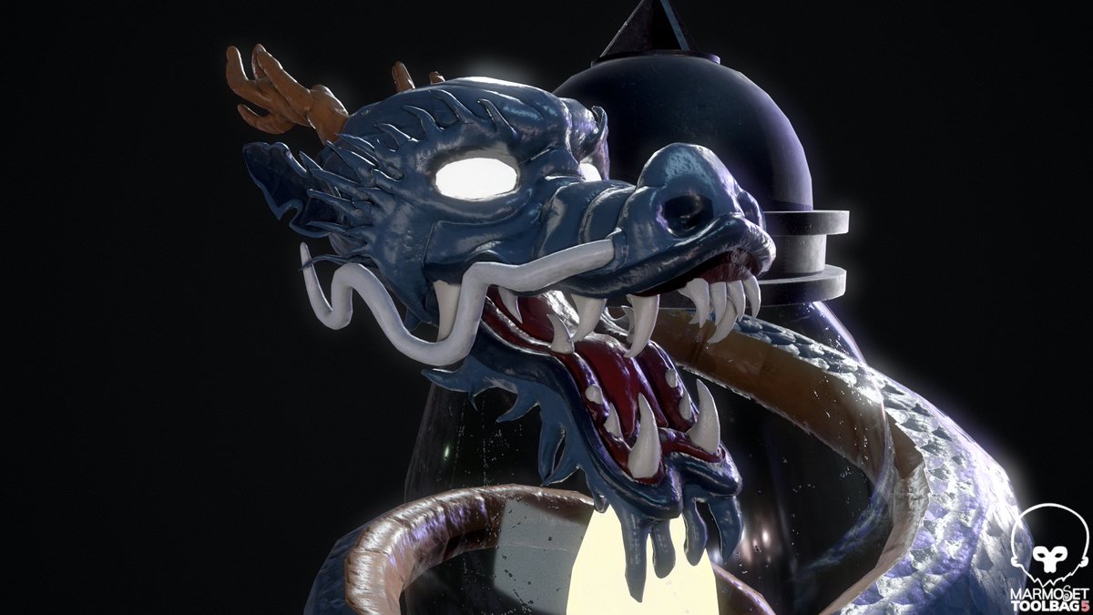 Marietee180's tweet photo. Japanese Dragon Lamp made in Blender and ZBrush! 😁 
.
.
.
.
.
#3dart #blender #zbrush #3dartwork #3dmodeling https://t.co/Luy5mhK5T6