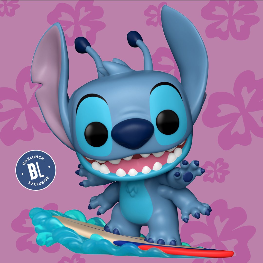 BoxLunchGifts's tweet image. From space to surf! This limited-edition Stitch Funko Pop! has caught a wave from a summer convention 🌊☀️ cur.lt/bsyoizvkr