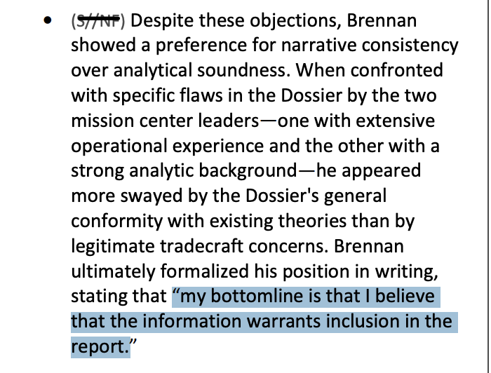 sarahcbedford's tweet image. Democrats and the media keep pointing to the Senate Intelligence Committee report that did not find this level of manipulation from then-CIA Director Brennan and others in the creation of the intel assessment (that Putin wanted to help Trump win). But it's not clear that the…