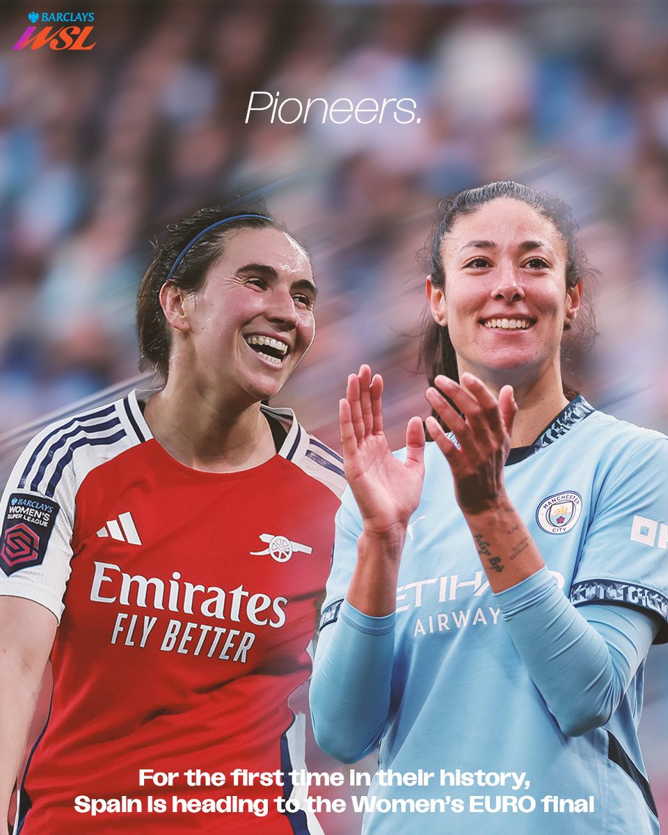 BarclaysWSL's tweet image. Spain make history 💫
With #BarclaysWSL stars Leila Ouahabi and Mariona Caldentey shining ✨