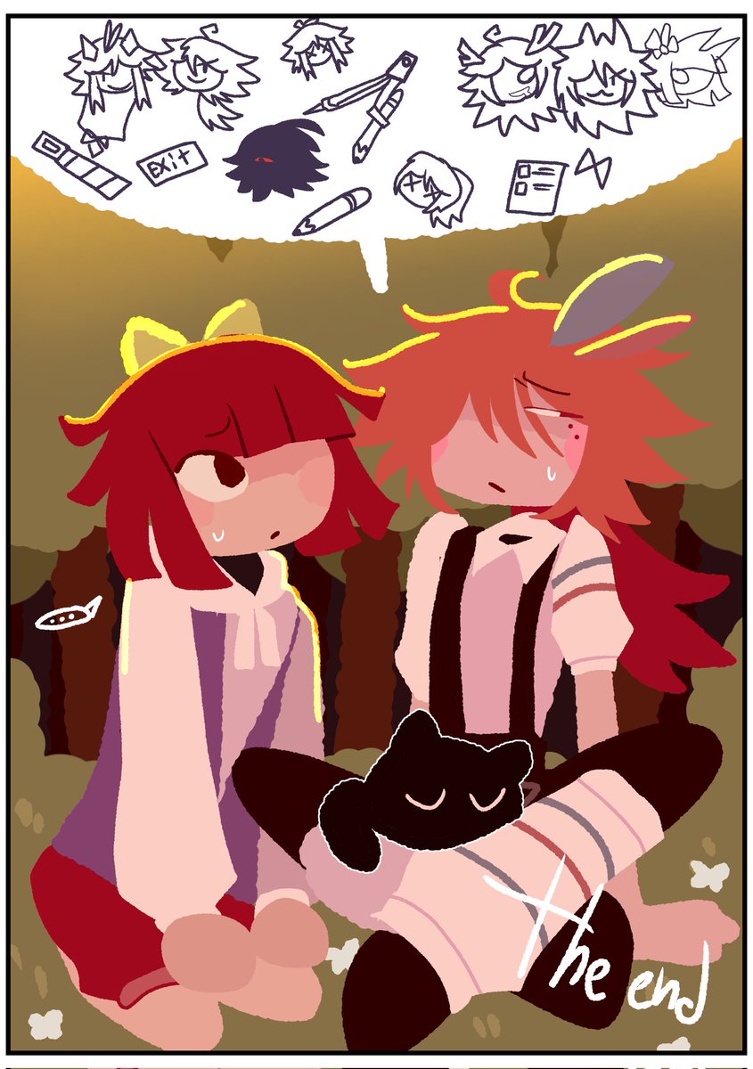 aronchikqwqw's tweet image. (careful! blood, swearing!)
good ending of the comic "revenge" (final)
(AHAHAHA THE BUDGET WAS ONLY FOR THE LAST 2 PAGES)
#FPE #fundamentalpapereducation