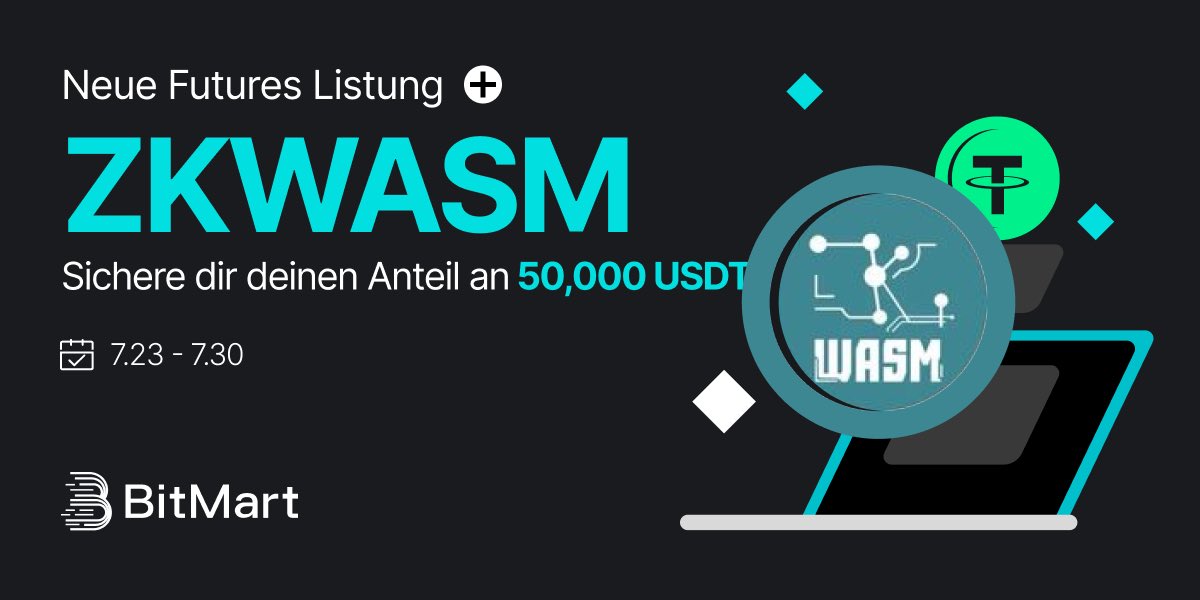 BitMart_DE's tweet image. 🔥 ZKWASM Futures-Listing: Jetzt beim neuen Gewinnspiel mitmachen! 🔥
🎉 Gewinne deinen Anteil am Preispool von 50.000 USDT!
⏰ Aktionszeitraum: 23.07.2025 um 07:00 Uhr – 30.07.2025 um 15:59 Uhr (UTC)
👉 Sei dabei! bitmart.com/activity/listi…