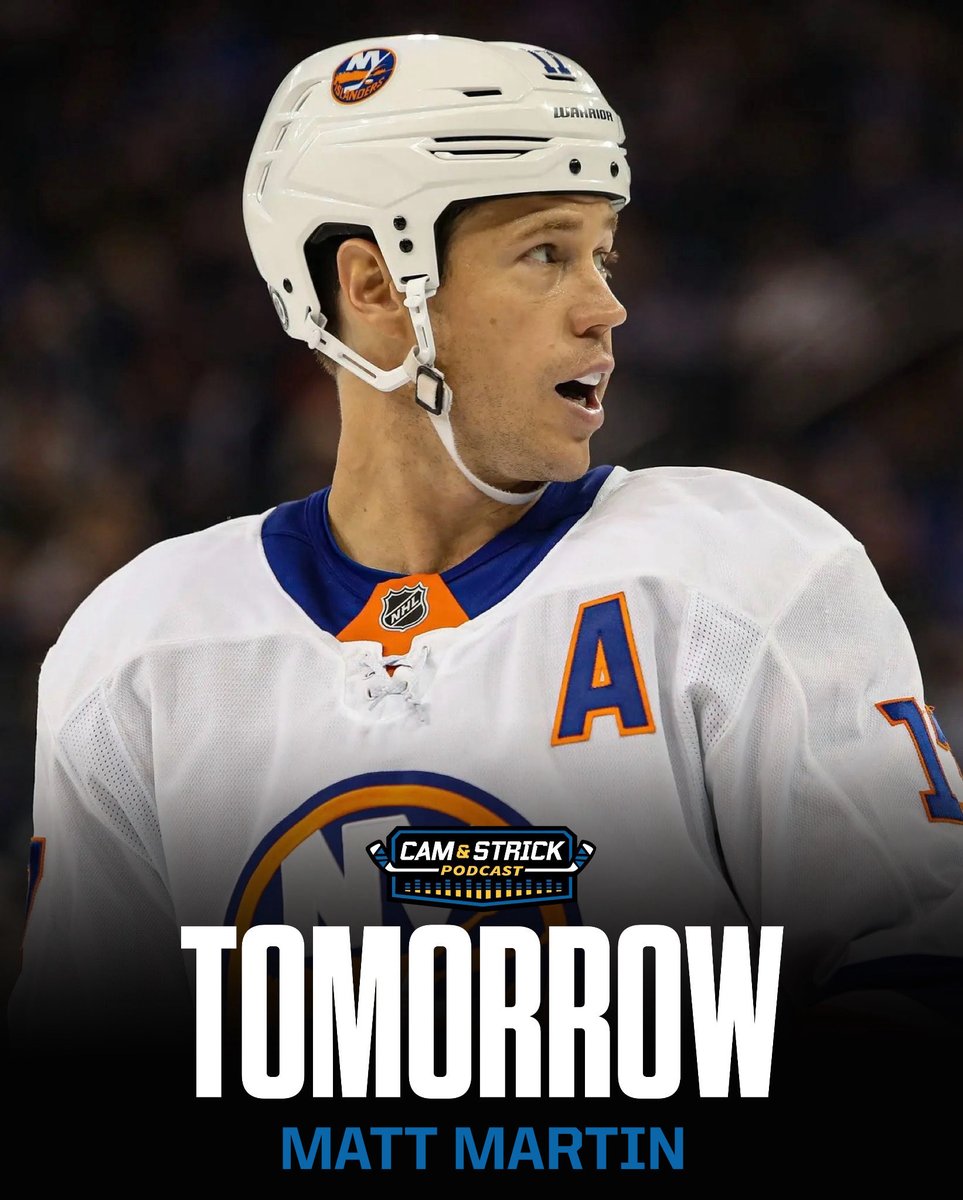Andy Strickland (@andystrickland) on Twitter photo Tomorrow…Matt Martin joins the <a href="/CamandStrick/">The Cam & Strick Podcast</a> podcast. #Isles #LeafsForever Tomorrow…Matt Martin joins the <a href="/CamandStrick/">The Cam & Strick Podcast</a> podcast. #Isles #LeafsForever
