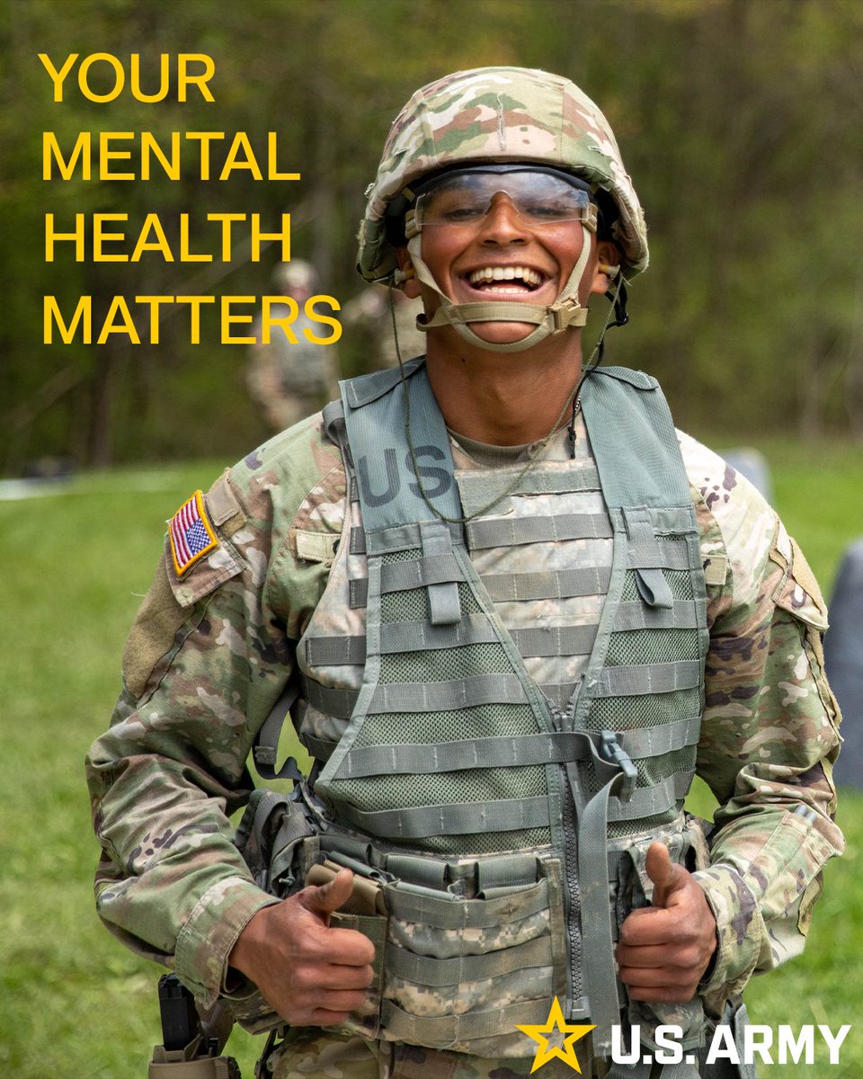TRADOC's tweet image. Your mental health matters.

If you are struggling with your mental health or have thoughts of self-harm, reach out to a professional or the military crisis line by dialing 988 and pressing 1.

Visit militaryonesource.mil/health-wellnes… for more resources.