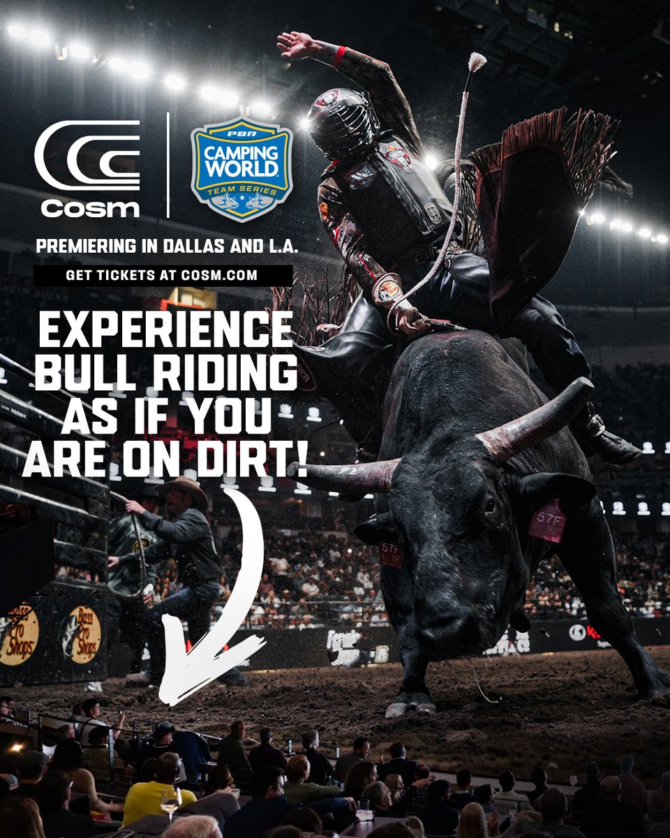 PBR's tweet image. Bringing big teams to the big screen THIS Sunday πΊ
Get tickets today β‘οΈ cosm.com