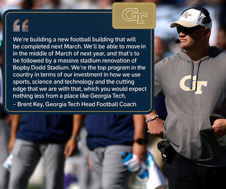 TheRobBrownShow's tweet image. As college football changes, small schools will have to lean on their culture & what makes THEM special to get dudes.
Brent Key does that, both as a #footballguy, & by leveraging #GaTech's science, tech, & engineering specialties. He gets it.