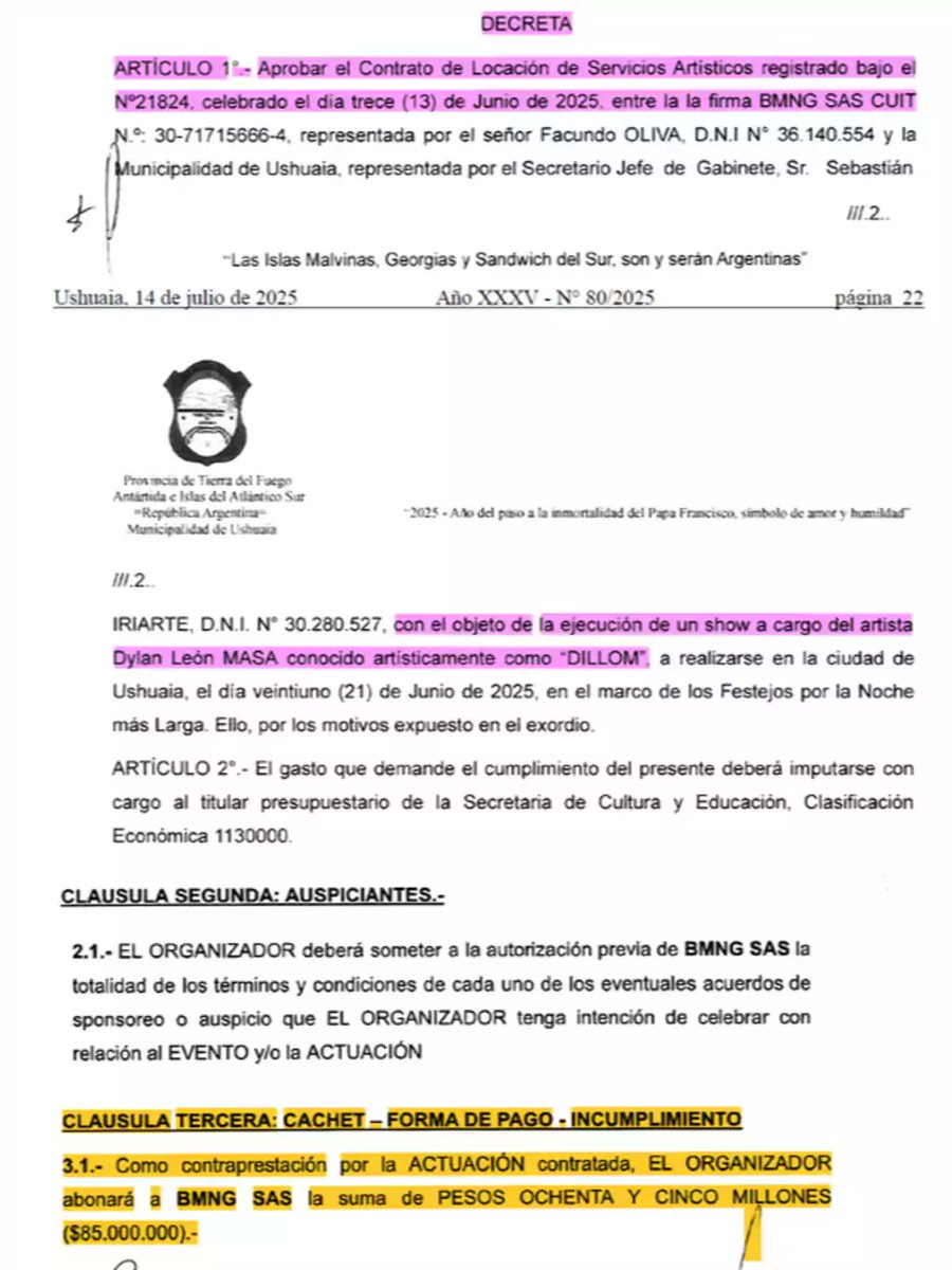 FeinmannFan's tweet image. 💰 NADIE ES KIRCHNERISTA GRATIS 💸
Mientras critica a Milei por la ""FALTA DE FONDOS"" el intendente K de Ushuaia, Walter Vuoto, DESPILFARRÓ $85 millones en un show de Dillom, financiado con FONDOS PÚBLICOS‼️
¿TE SORPRENDE?
1- NO ❌
2- SI ✔️