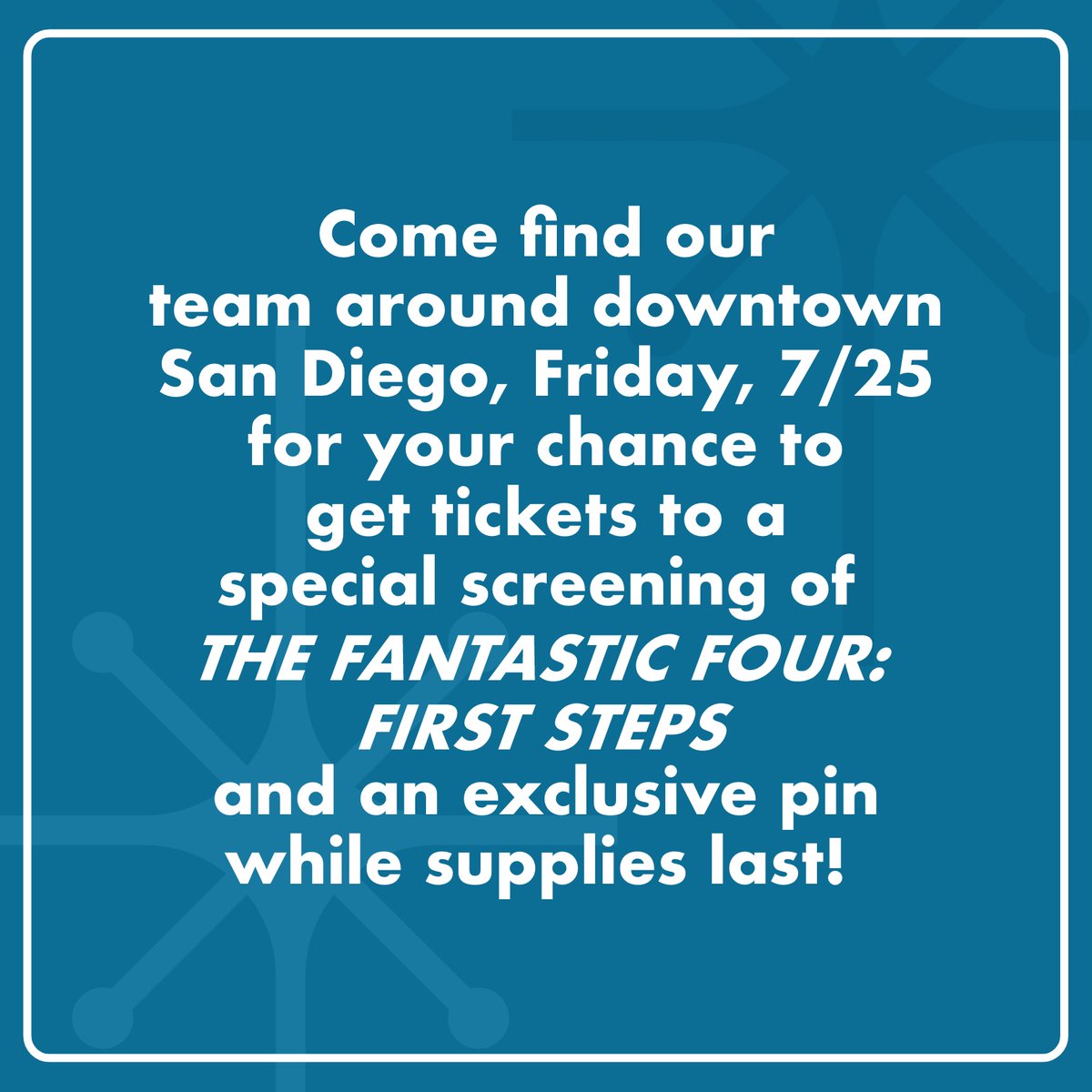 BoxLunchGifts's tweet image. Hey, San Diego Comic-Con! We have some tickets to a special screening of a FANTASTIC film—but you have to find us first! #BoxLunchxSDCC