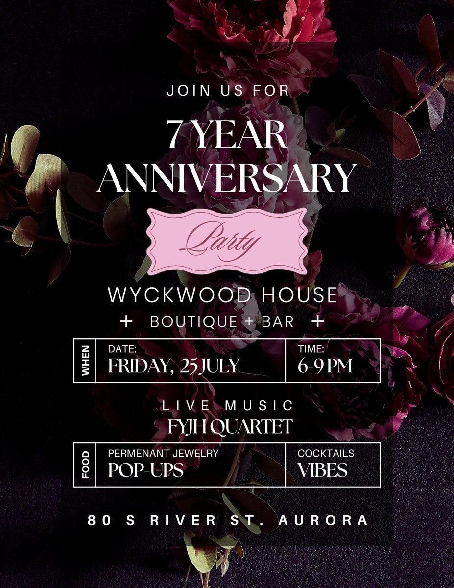 CityofAuroraIL's tweet image. This Friday, one of the foundational retail spots to enter our downtown turns 7! 🎉
We are blessed to have Wyckwood House in the heart of Aurora and encourage everyone to stop by their shop THIS Friday from 6 P.M. - 9 P.M. to celebrate with live music, cocktails, and more. 🤩…