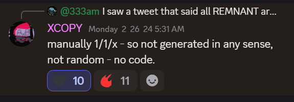 333_am_'s tweet image. Whenever I feel blue, I just reminisce and regale the neighbors about that time @XCOPYART replied to my question about REMNANTS in Discord.