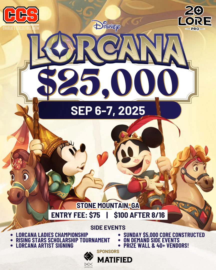 CCS_Atlanta's tweet image. 🎓 Win a $500 Scholarship❗️#FreeEntry Compete. Grow. Shine at the Rising Stars Youth Championship! 🏆
📅 Sunday, Sept 7 during Lorcana $25K Weekend
🕘 9AM Reg | 10AM Start
📍 @CCS_Atlanta, Stone Mountain, GA
🎟️ For Ages 16 & Under Only; Free Entry
🔗 Sign Up Now:…