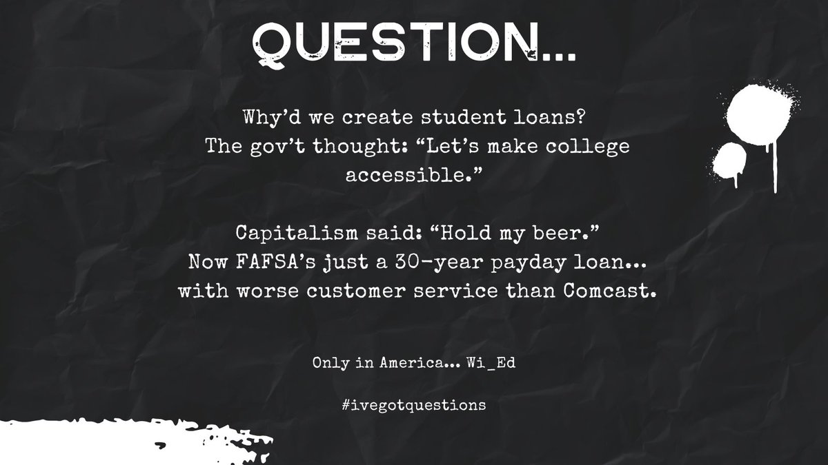 WiEd_tv's tweet image. #ivegotquestions #financefails #americanhumor
@wallstreetbets @zerohedge