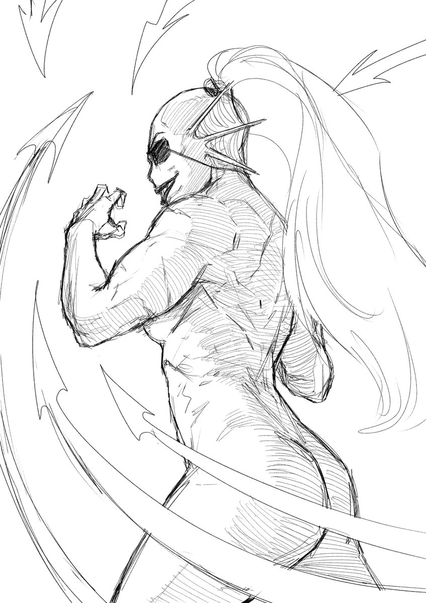 Alexhan_Artist's tweet image. Undyne the Undying sketch!
It's actually an anatomy practice, but it ended up leading to the great warrior Undyne. I love Undertale and haven't drawn her in a long time.
#undertale #undyne #undertalefanart #deltarune