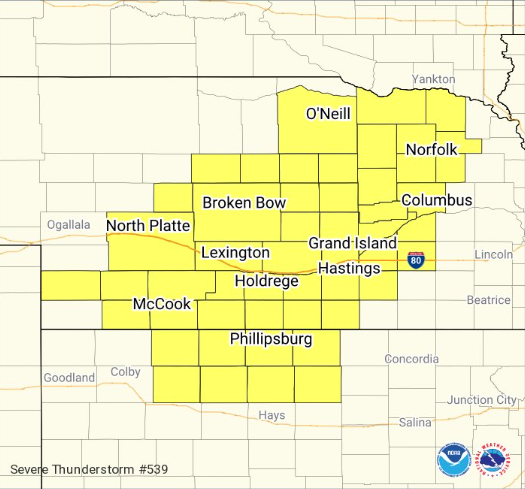 Jasamsdestiny's tweet image. Here's the area the watch is for. If you are wondering about your county/city is included, check here.
#severethunderstormwatch #hail #wind #newx #kswx
#NWS