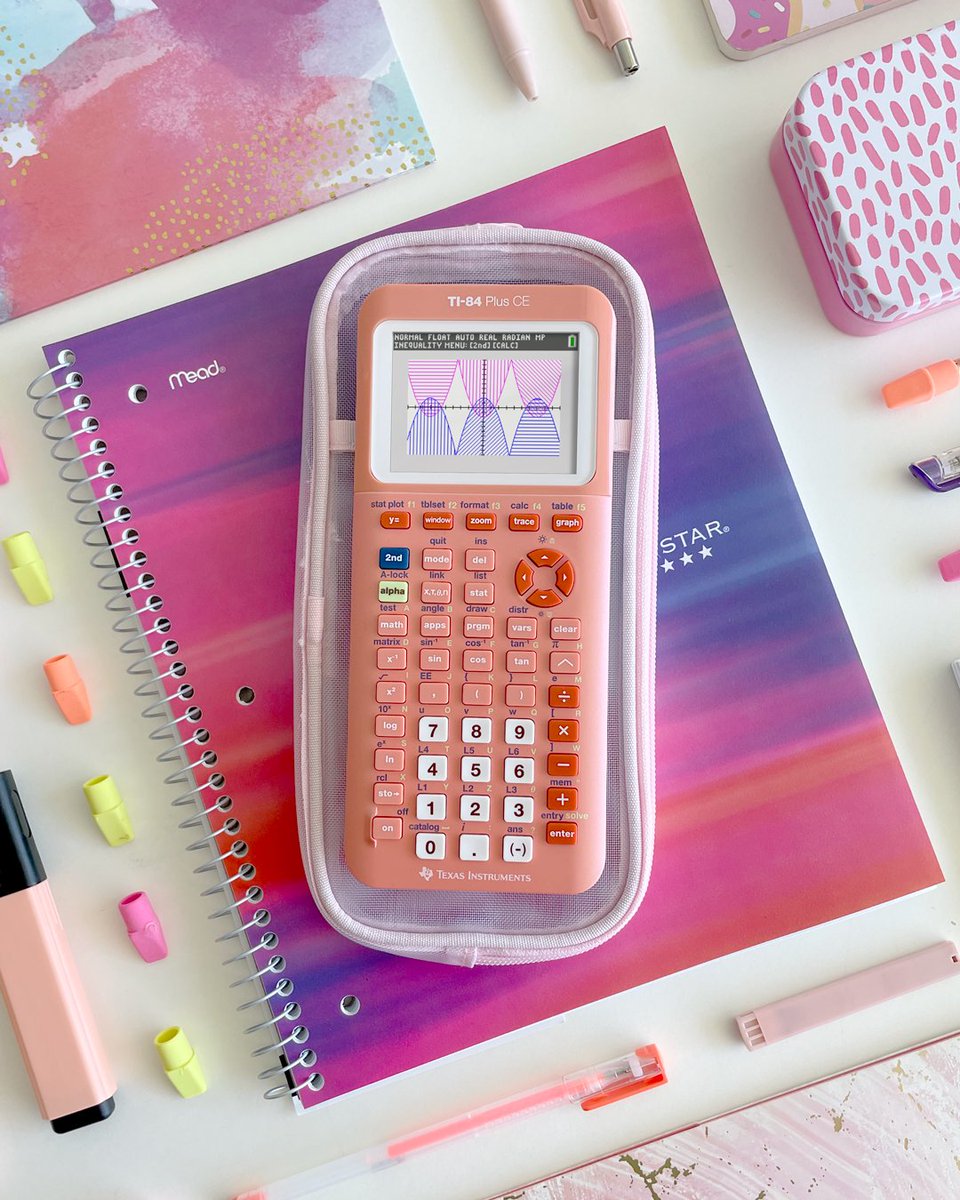 TICalculators's tweet image. We are drooling over this new TI-84 Plus CE color: Peach Pi 🧡
Now in select retailers – hurry – this Peach Pi won't last forever! bit.ly/478byIk
#backtoschool #math