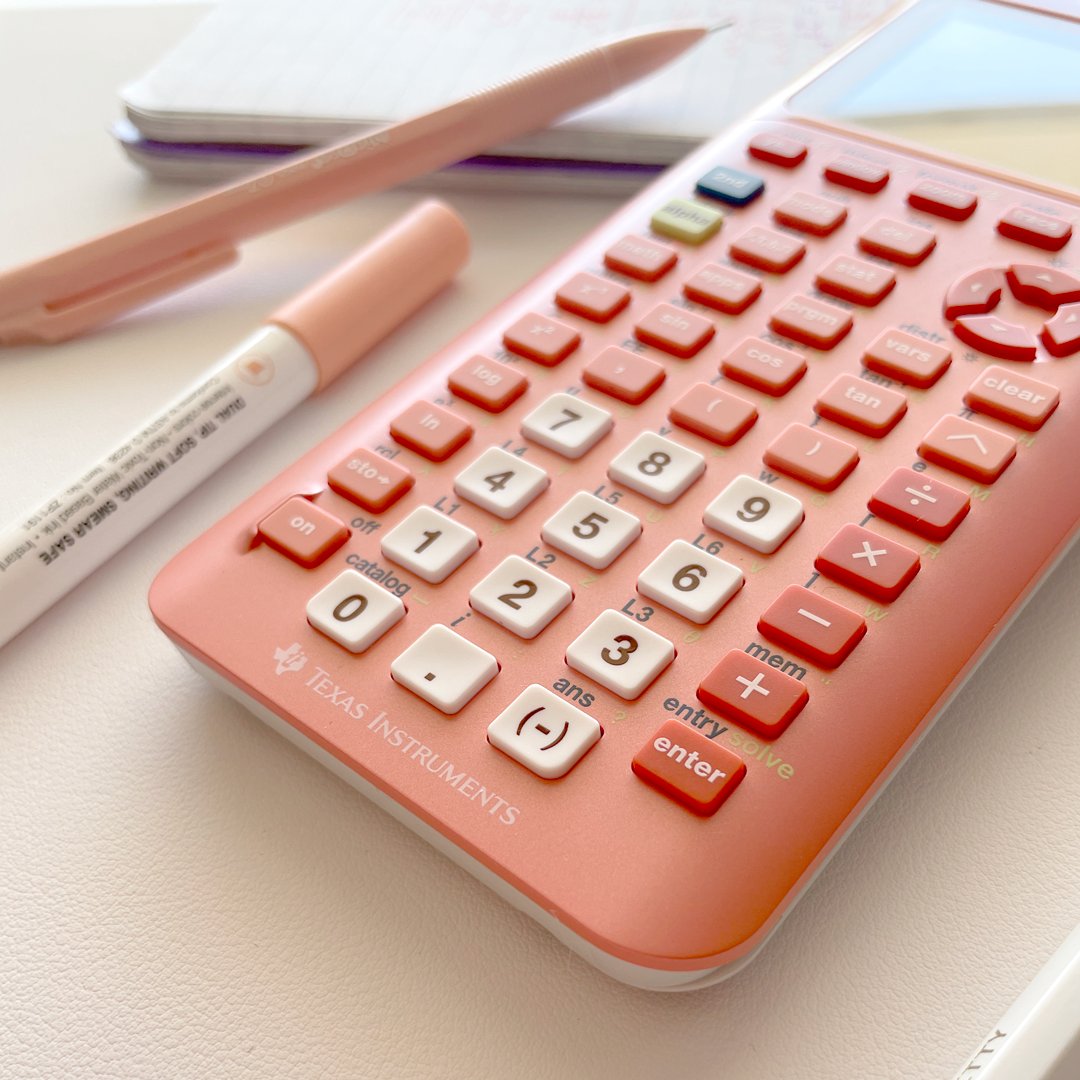 TICalculators's tweet image. We are drooling over this new TI-84 Plus CE color: Peach Pi 🧡
Now in select retailers – hurry – this Peach Pi won't last forever! bit.ly/478byIk
#backtoschool #math