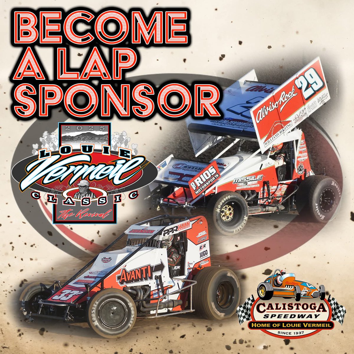 Lap Sponsors Available at Louie Vermeil Classic