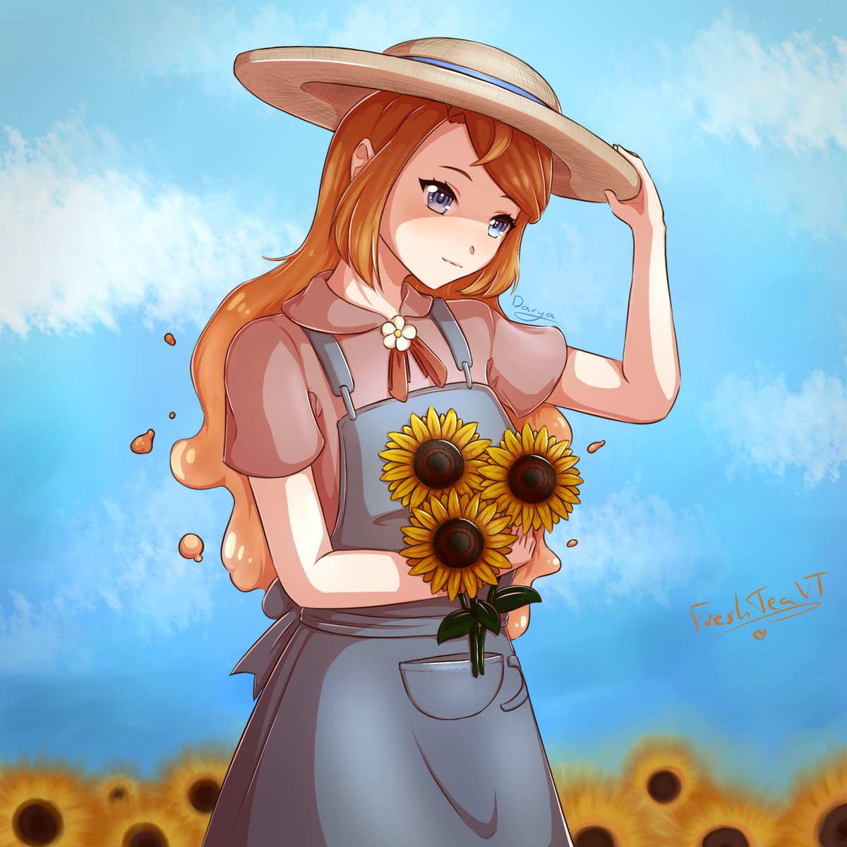 FreshTeaVT's tweet image. Art swap collab with @Darya_3d :D