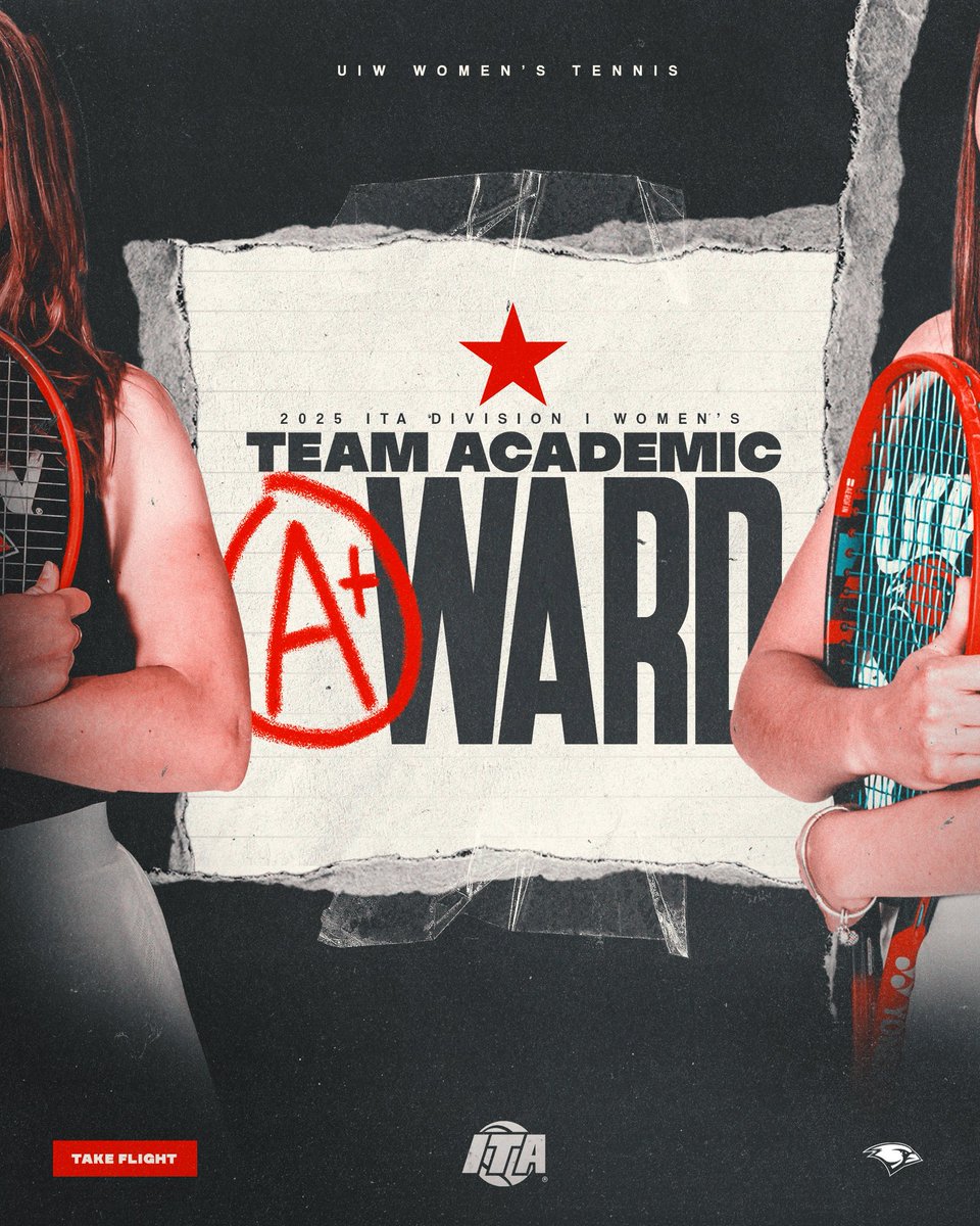 UIWWomensTennis's tweet image. Women’s Tennis earned the ITA Team All-Academic Award for their stellar work in the classroom 📚
#TheWord | #TakeFlight