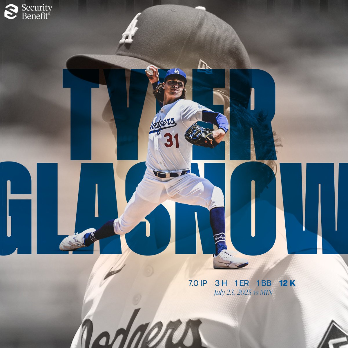 Dodgers's tweet photo. 12 Ks from Tyler! 🔥 https://t.co/WiklKtdTIH