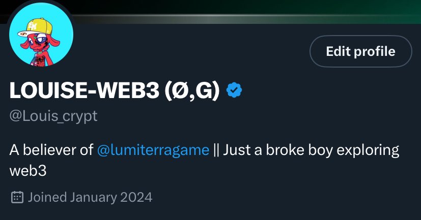 Louis_crypt's tweet image. My bio says it all, I am a true believer of @LumiterraGame
And yes I am still broke but I believe Lumiterra will save me.
Do you believe in $LUMI ??
gLumi