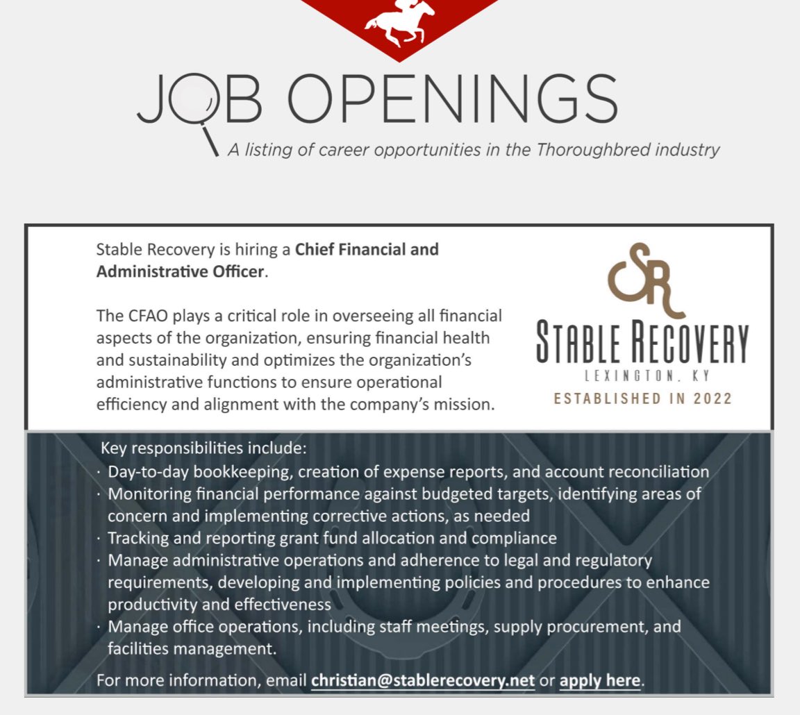 theTDN's tweet image. 📣 @StableRecovery1 is hiring a Chief Financial and Administrative Officer.
Learn more: thetdn.com/careers