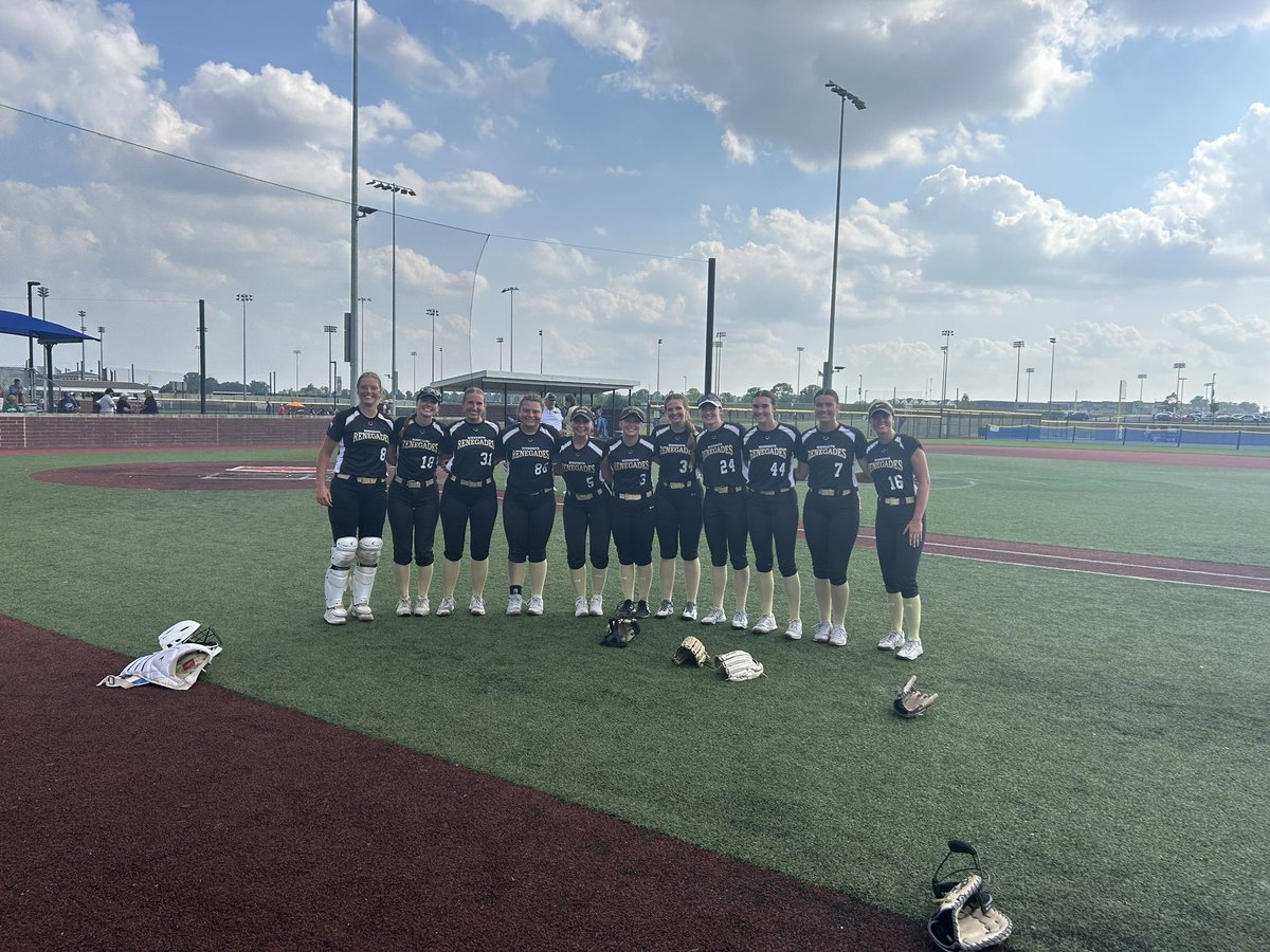 Alliance Championship Series Update: 18U National Schwartz with a 4-2 win over NTX Blaze 18U Gold. Next up at 6:00PM -Colorado Batbusters 18U. Let’s go, Rennies! #therennieway <a href="/MNRenegadesSB/">Minnesota Renegades</a>