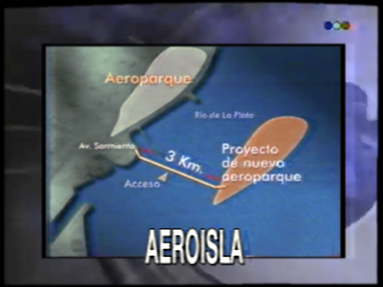 El presidente Menem anunció que el aeroparque metropolitano será trasladado a una isla artificial a 300 metros de la costanera.
Titulares de TELEFE Noticias
[Julio 1995]