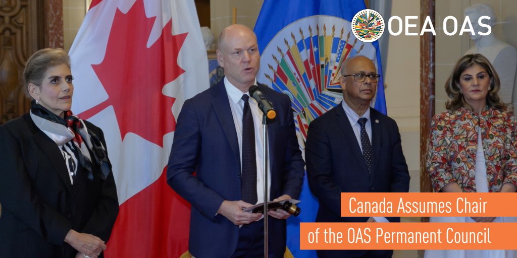 OAS_official's tweet image. #Canada 🇨🇦 Assumes Chair of the #OAS Permanent Council
📸oas.org/en/media_cente…
