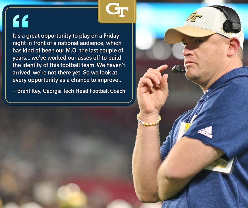 TheRobBrownShow's tweet image. Brent Key was also asked about #GaTech opening up against #Colorado.
First, he said he wanted to ask Deion for a selfie and to sign his rookie card.
But then, he got excited about football.