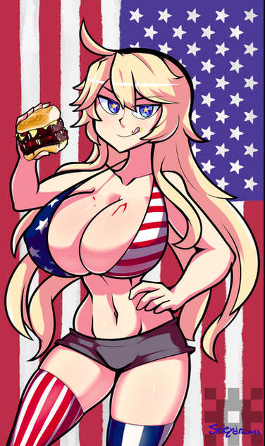 AshChapelsGhost's tweet photo. Day 23 of #31DaysofAmerica and let's have a look at Kay again, but this time all ripped up, and having some protein! https://t.co/zYlKNQO4Vb