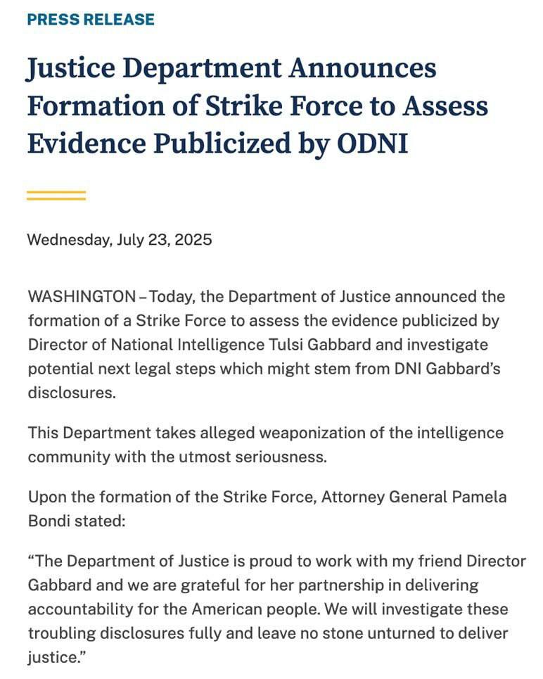 GENGIS9999's tweet image. Le ministère de la Justice met en place une équipe d'enquête spéciale qui examinera l'implication d'Obama dans l'affaire du « Fake russe ».