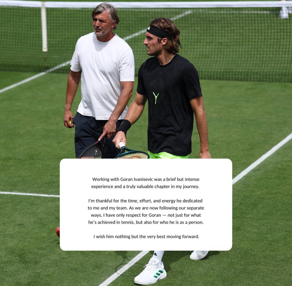 UniversTennis's tweet image. 🚨 BREAKING ! Stefanos Tsitsipas 🇬🇷 annonce la fin de sa collaboration avec Goran Ivanisevic après moins de deux mois. ❌
Pour @SdnaGr, le Grec a notamment déclaré : « C’est très difficile d’avoir des dictateurs ou des gens négatifs autour de soi » 🥶
