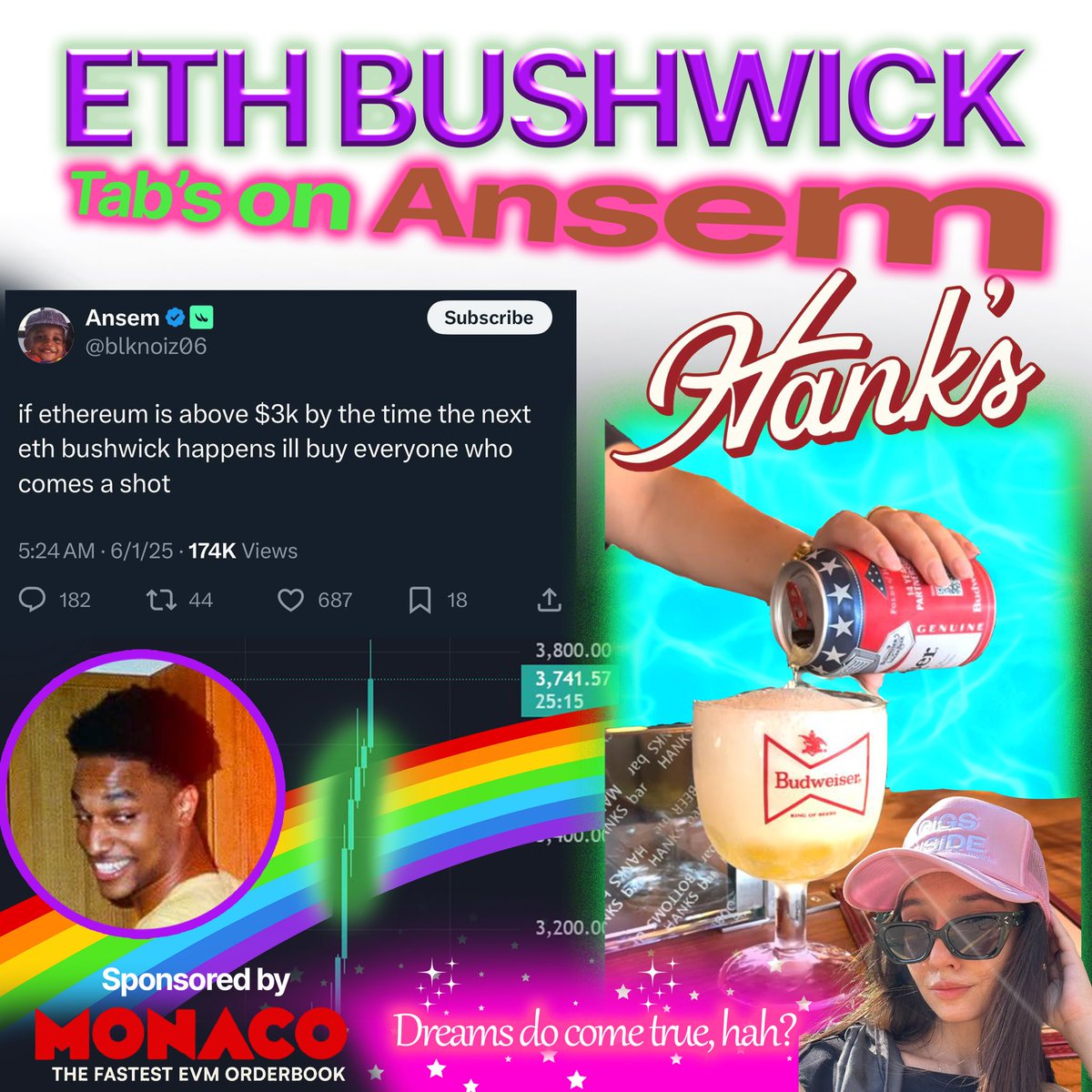 CIGS INSIDE 🚬 (@ethbushwick) on Twitter photo Pitching in on the tab, we’d like to thank <a href="/MonacoOnSei/">Monaco Protocol</a> for supporting the drinks and cigarettes of the ETH Bushwick community 🙏
Make sure to sign up below. See you tomorrow 🚬 Pitching in on the tab, we’d like to thank <a href="/MonacoOnSei/">Monaco Protocol</a> for supporting the drinks and cigarettes of the ETH Bushwick community 🙏
Make sure to sign up below. See you tomorrow 🚬