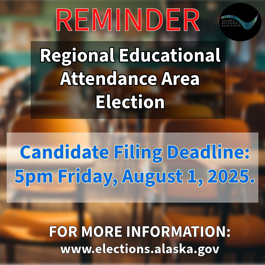 #reminder The candidate filing deadline is a little more than a week away for the REAA Election. The election is on October 7th, 2025.