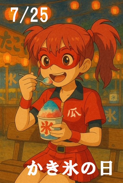 firis_garutaka's tweet image. 皆さん暑い日が続いていますね。
本日7月25日はかき氷の日なんですよ。🍧
この日は、一般社団法人・日本かき氷協会によって制定されました。制定理由は主に2つあります。…