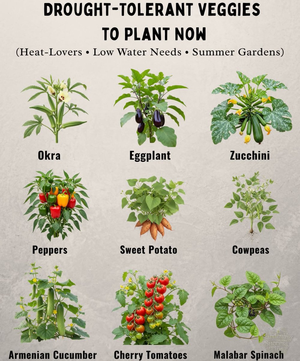 These are drought tolerant vegetables you can grow in dry season or summer.