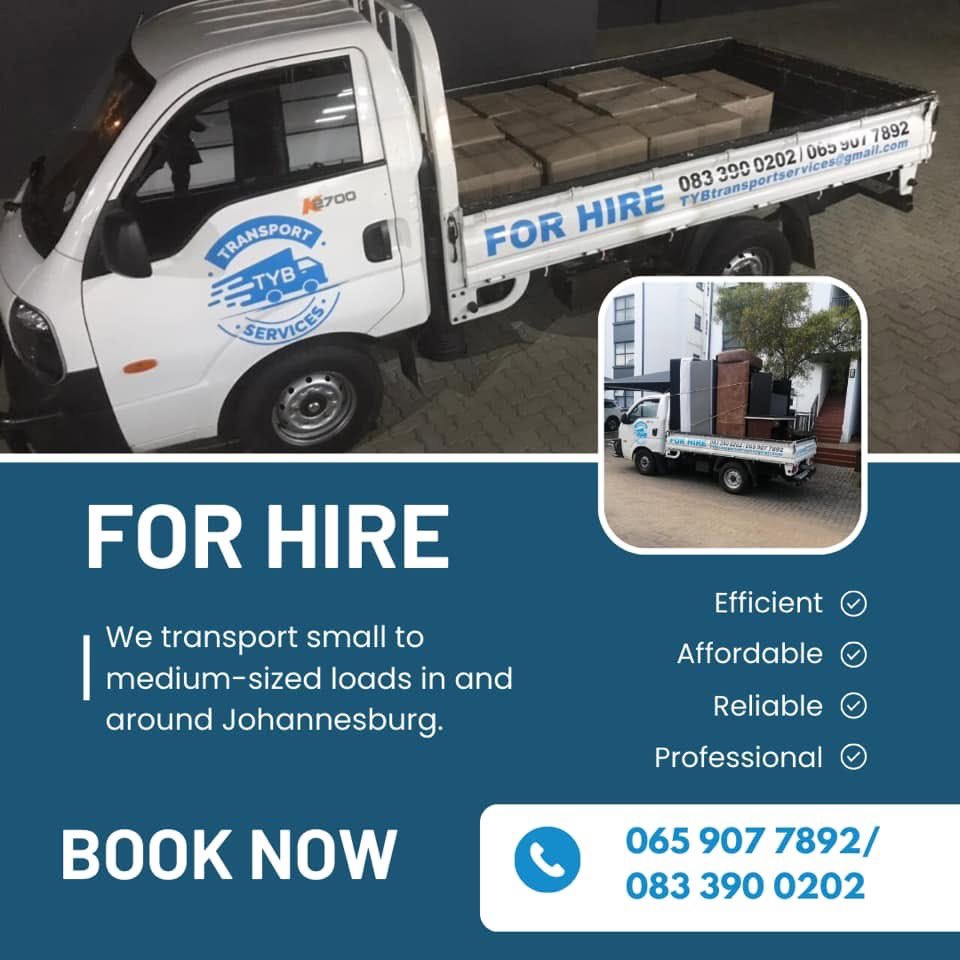 TYB_Transport's tweet image. ✅ Reliable &amp;amp; Affordable  
✅ Stress-Free Moving Experience  
📞 Call us today for a FREE quote!  
💬 065-907 7892/083-390 0202
#DuduMyeni #Oskido #SenzoMeyiwaTrial #Musa